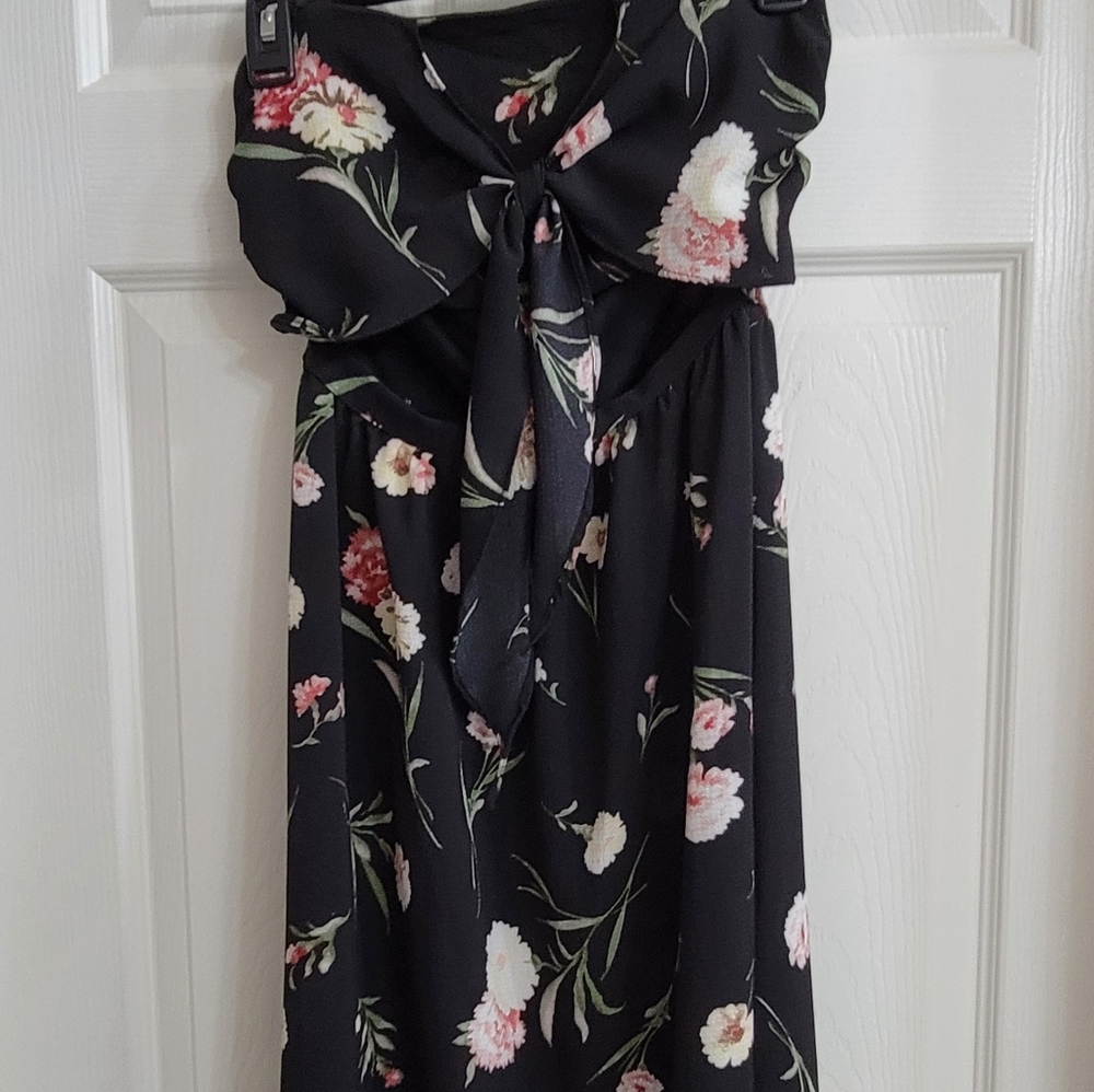 Black floral dress